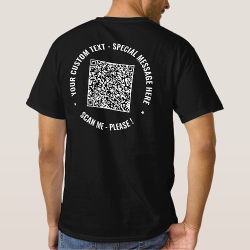 Your QR Code and Custom Text Promotional T_Shirt