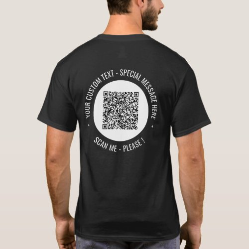 Your QR Code and Custom Text Promotional T_Shirt