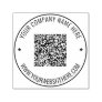 Your QR Code and Custom Text Round Design Stamp