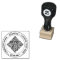 Your QR Code and Custom Text Round Rubber Stamp