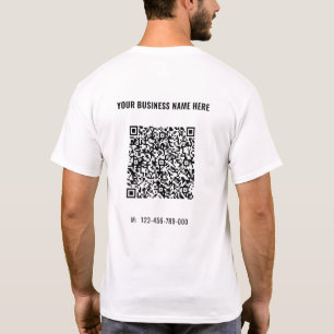 Your QR Code and Custom Text-Shirt Choose Colors T-Shirt