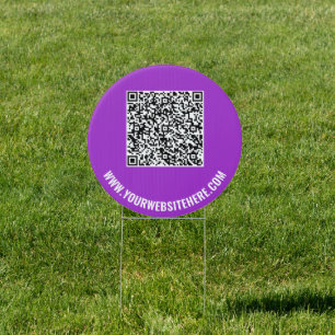 Your QR Code and Custom Text Sign Choose Color
