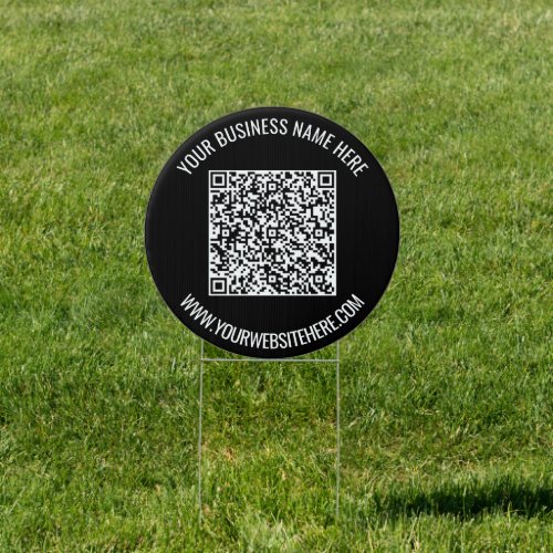 Your QR Code and Custom Text Sign Choose Colors