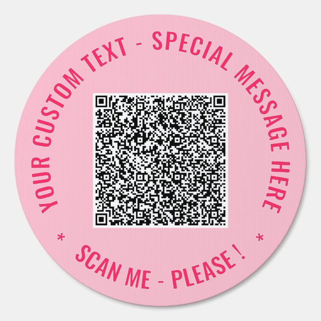 Your QR Code and Custom Text Sign Choose Colors (Front)