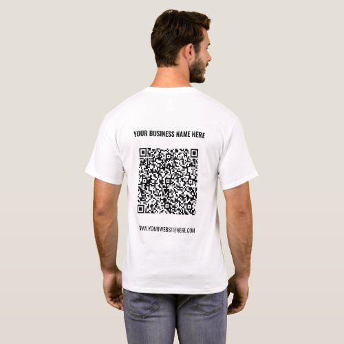 Your QR Code and Custom Text T_Shirt Promotional