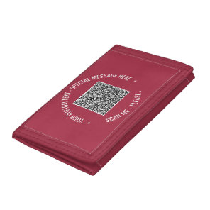 Your QR Code and Custom Text Wallet Example