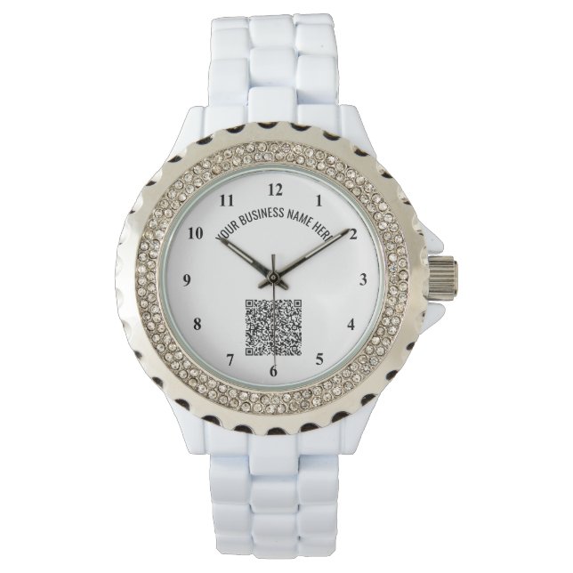 Your QR Code and Custom Text Watch Personalized (Front)