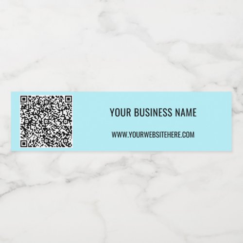 Your QR Code and Custom Text Water Bottle Label