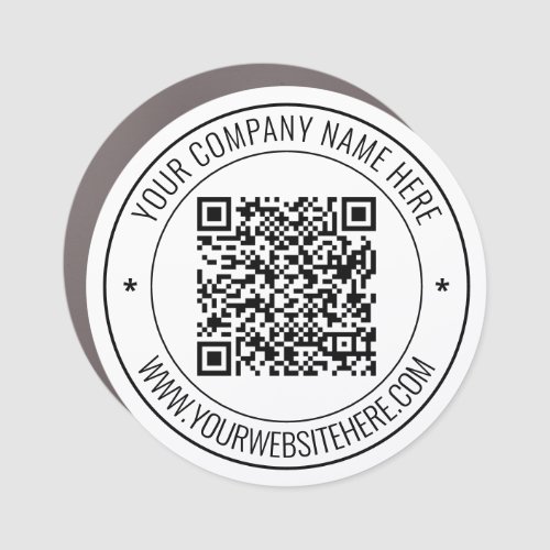 Your QR Code and Name Website Car Magnet