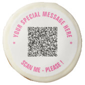 Your QR Code and Special Message Sugar Cookie Gift (Front)