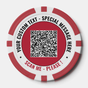 Your QR Code and Text Branded Poker Chips Example