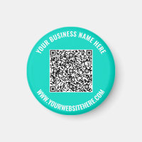 Your QR Code and Text Business Promotional Magnet