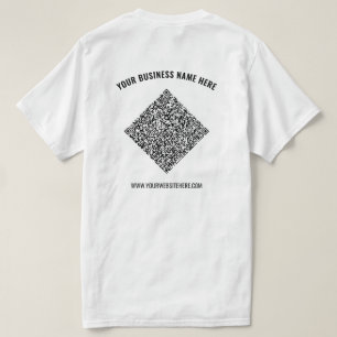 Your QR Code and Text Business T-Shirt Template