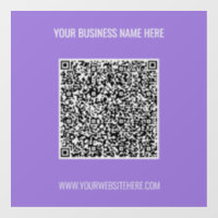 Your QR Code and Text Business Wall Decal Template