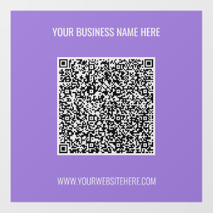 Your QR Code and Text Business Wall Decal Template