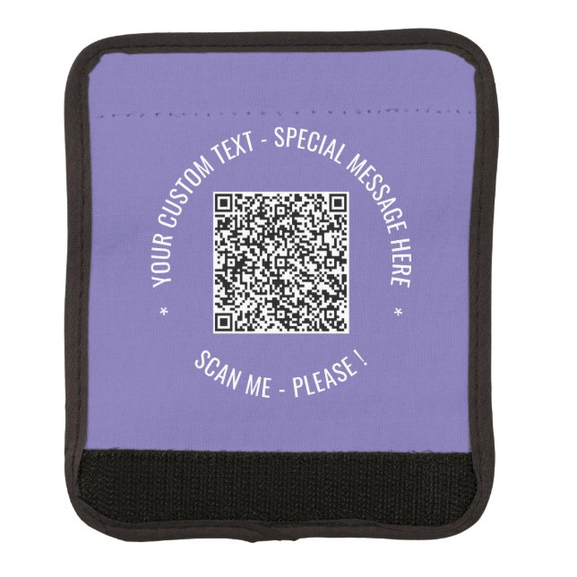 Your QR Code and Text Luggage Handle Wrap Template (Front)