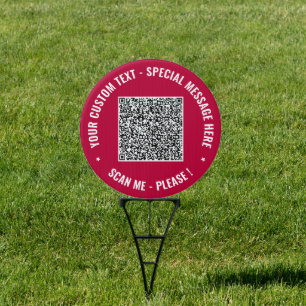 Your QR Code and Text Promo Business Outdoor Sign