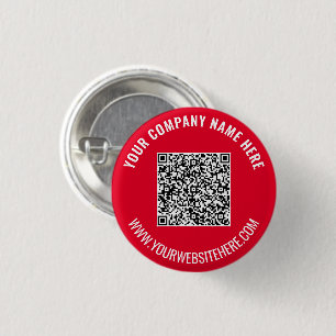 Your QR Code and Text Promotional Button Template