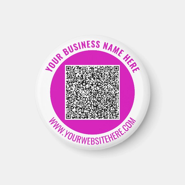 Your QR Code and Text Promotional Magnet Template (Front)