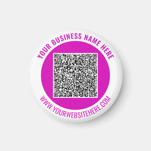 Customizable Magnets Qr Code Your QR Code and Text Promotional Magnet Template | Zazzle