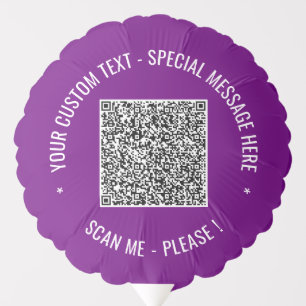 Your QR Code Balloon with Custom Text and Colors