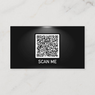 Your QR Code Black Business Card Gold Text