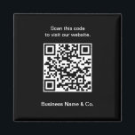 Your QR code Black White Promotional Business Magnet<br><div class="desc">Customize this Black and White QR Code Promotional Business Magnet to create a unique and memorable promotional item for your business. The magnet features a sleek black and white design, making it visually appealing and modern. You can personalize the magnet with your own QR code, which can be scanned by...</div>