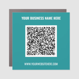 Your QR Code Business Car Magnet with Custom Text