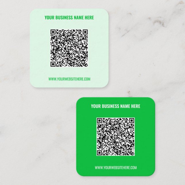 Your QR Code Business Cards Example Choose Colors (Front/Back)