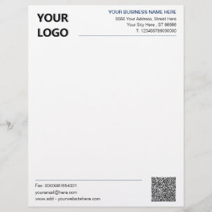 Your QR Code Business Letterhead Example with Logo