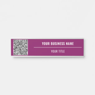 Your QR Code Business Name Door Sign Template