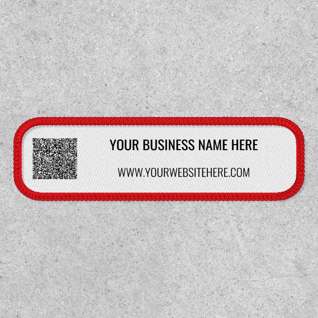 Your QR Code Business Name Info Promotional Patch (Front)