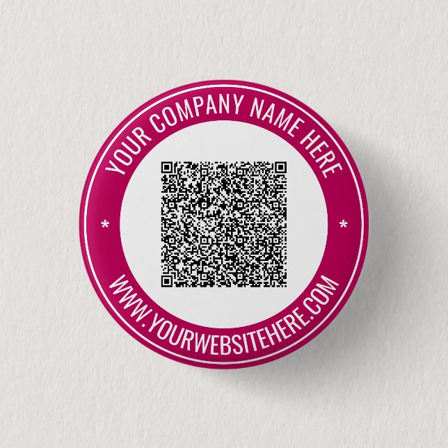 Your QR Code Business Promotional Buttons Template (Front)