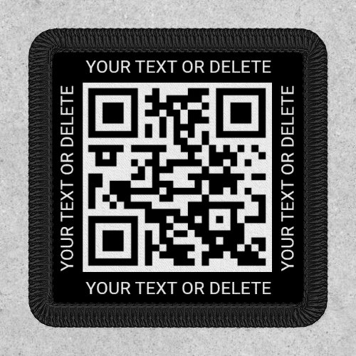 Your QR Code Business Promotional Marketing Black Patch