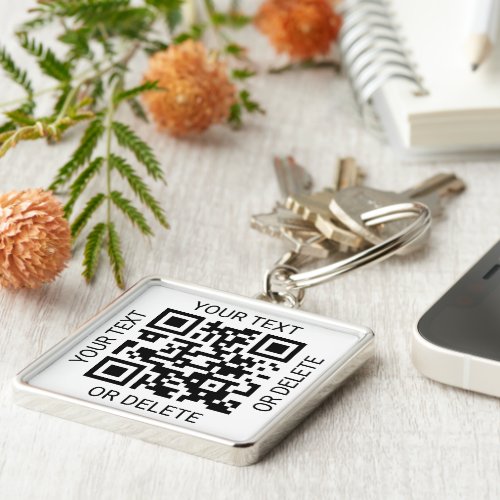 Your QR Code Business Promotional or Event ID Pass Keychain