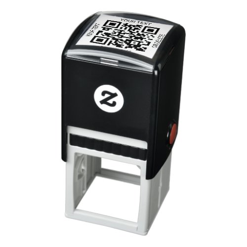 Your QR Code Business Promotional Simple Minimal Self_inking Stamp