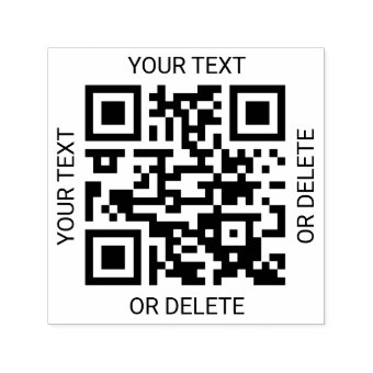 Your QR Code Business Promotional Simple Minimal Self-inking Stamp | Zazzle