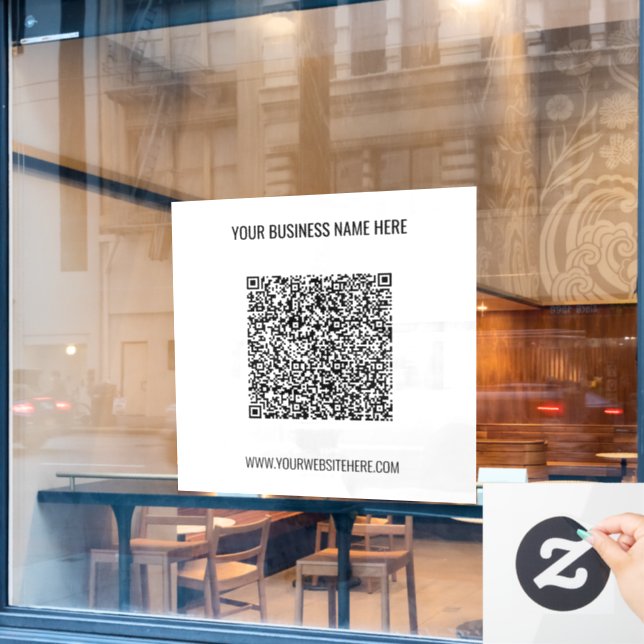 Your QR Code Business Promotional Window Clings (Cafe Window)