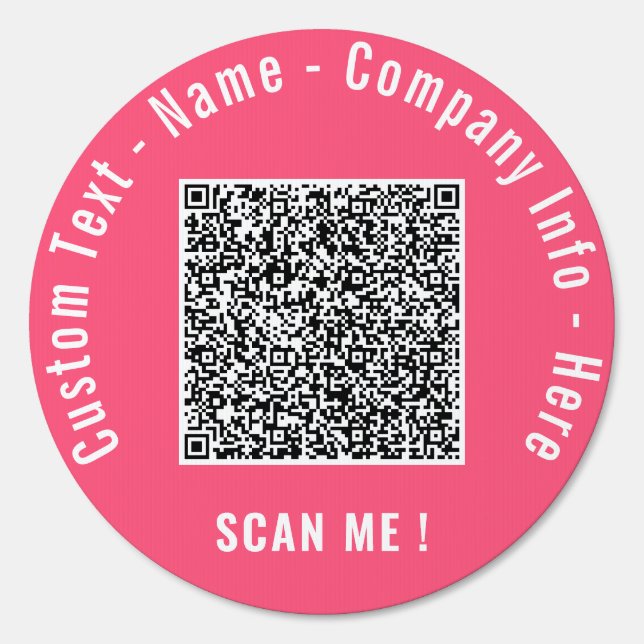 Your QR Code Business Sign Template Custom Text (Back)