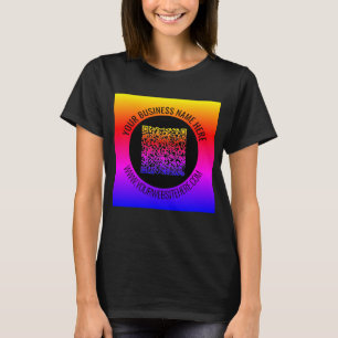 Your QR Code Business T-Shirt Example Custom Text