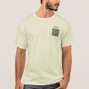 Your QR Code Business T-Shirt Example Custom Text