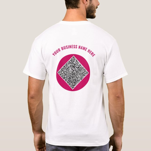 Your QR Code Business T-Shirt Example Custom Text (Back)