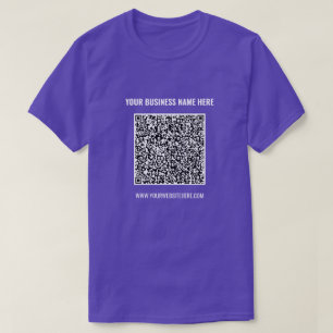 Your QR Code Business T-Shirt Example Custom Text