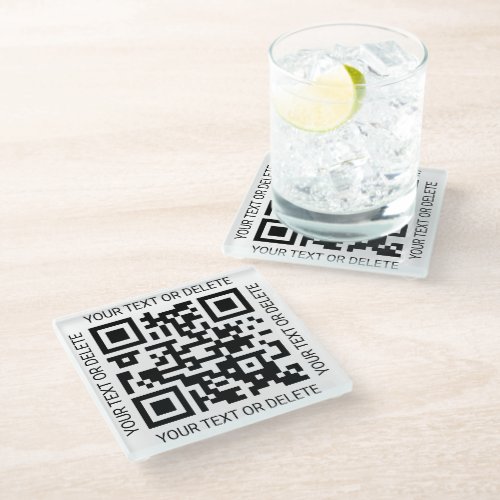 Your QR Code Business Website Modern Promotional Glass Coaster