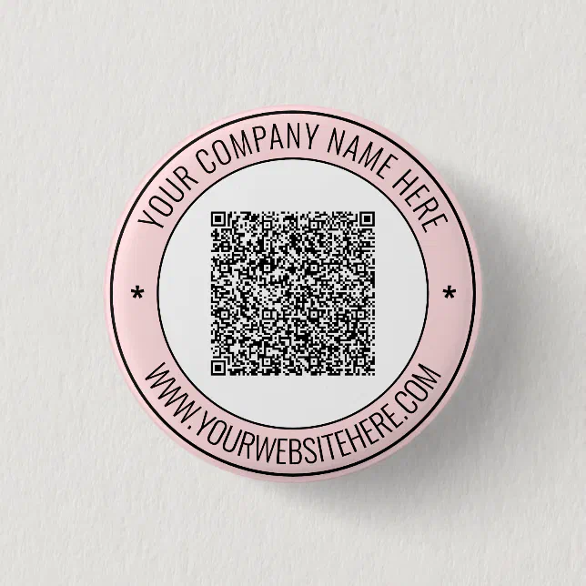 Your QR Code Button with Custom Text and Colors | Zazzle