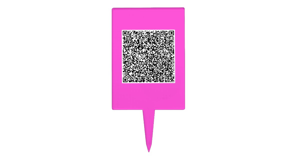 Your QR Code Cake Topper Template Choose Color | Zazzle
