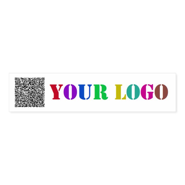 Your QR Code Company Logo Napkin Bands Template (Unfolded)