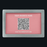 Your QR Code Custom Text and Color Belt Buckle<br><div class="desc">Custom Colors and Fonts - Personalized Design Your Own Belt Buckle with Your QR Code Scan Info and Custom Text Promotional Business or Modern Personal Belt Buckles / Gift - Add Your QR Code - Image - Photo or Logo / Text - Name or other info / message - Resize...</div>