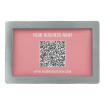 Your QR Code Custom Text and Color Belt Buckle