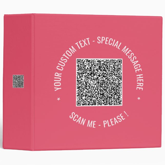 Your QR Code Custom Text and Color Binder Template (Front/Spine)